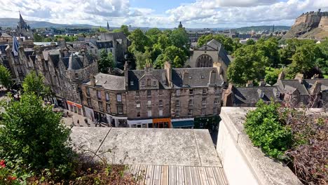 panoramic view of edinburgh city and castle