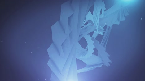 abstract geometric shapes in blue