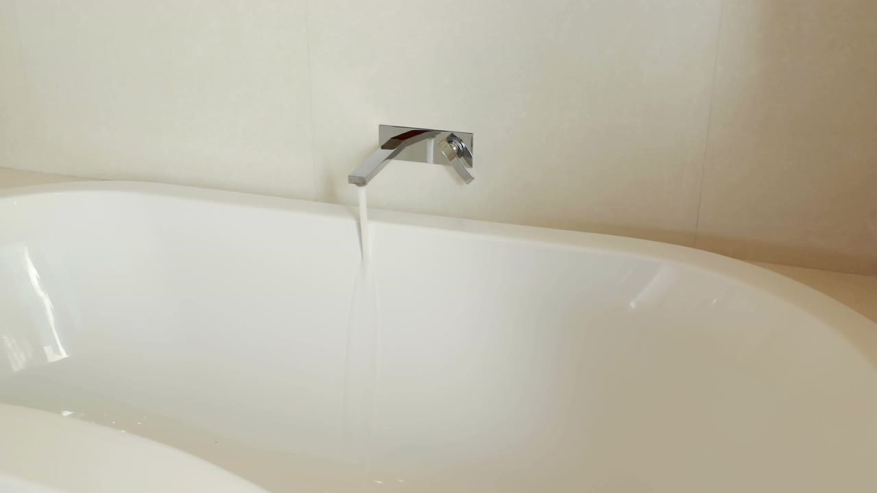 HUD fading while chrome faucet handle rotating to simulate flow, droplet forming and codes updating