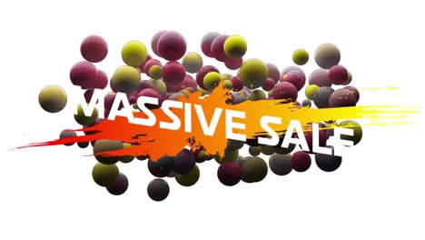 Massive-sale-graphic-with-globules-on-white-background