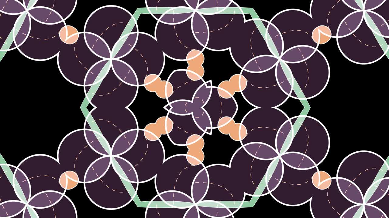 Abstract background with retro kaleida. Seamless loop