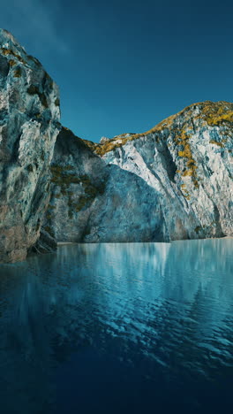 beautiful mountain lake reflection