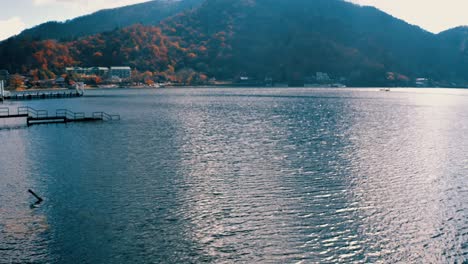 beautiful landscape with a lake in the mountains