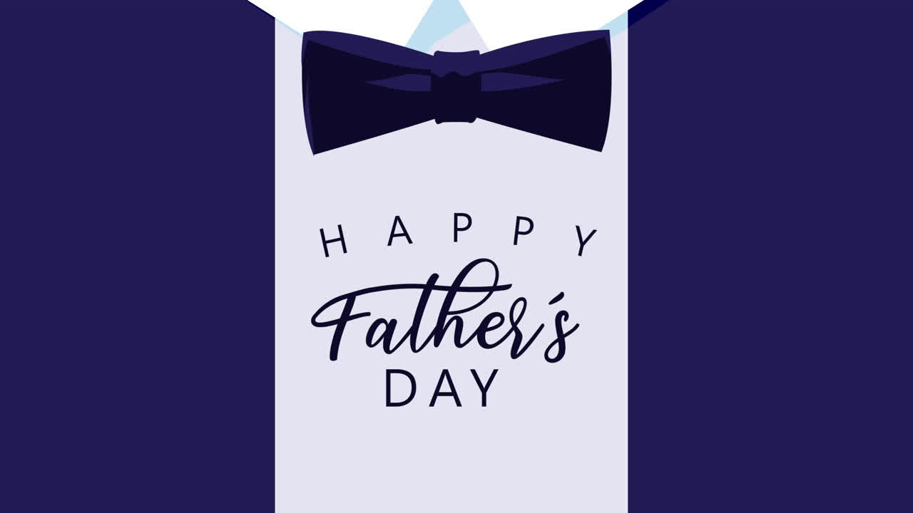 happy father's day con un vestito elegante e un papillon