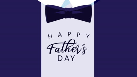 happy fathers day lettering with elegant suit and bowtie