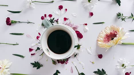 coffee and flowers