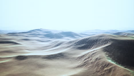 hermosa puesta de sol sobre las dunas de arena del desierto del sáhara en marruecos