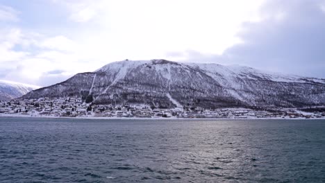 tromso norway snowy mountains and fjords