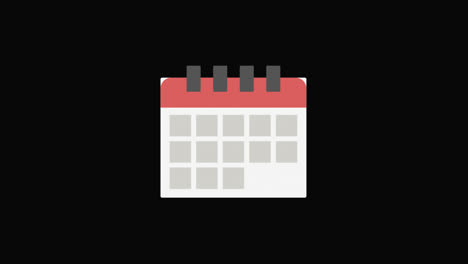 calendar-icon-motion-graphics-animation-with-alpha-channel,-transparent-background,-ProRes-444