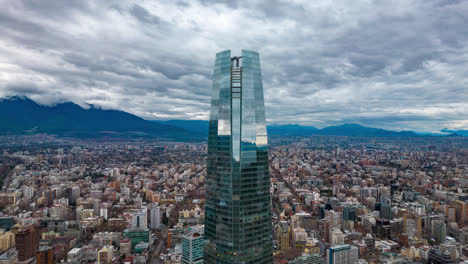 santiago de chile skyline twilight time lapse