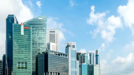 4k time lapse : singapore central business district