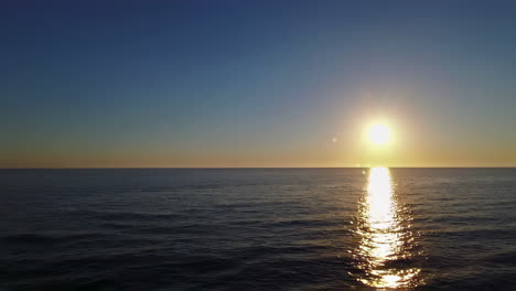 sunrise or sunset over the ocean