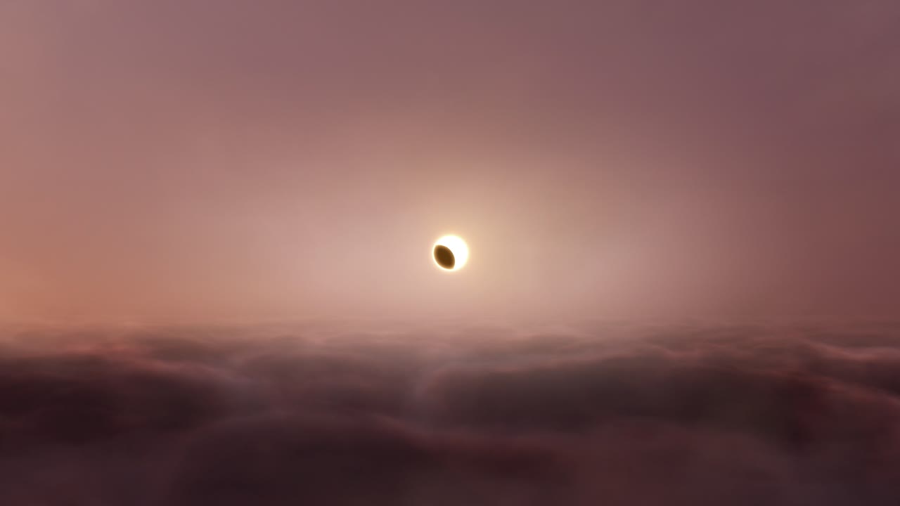 Solar Eclipse Above the Clouds