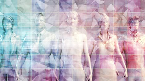 group of multiethnic diverse business people concept background