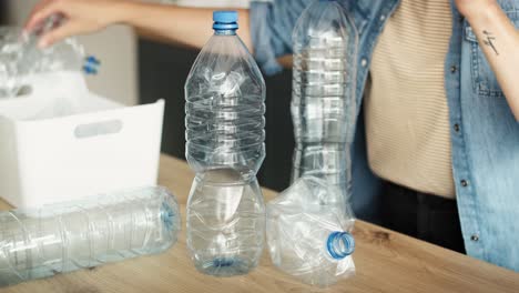 static video of recycling plastic bottles