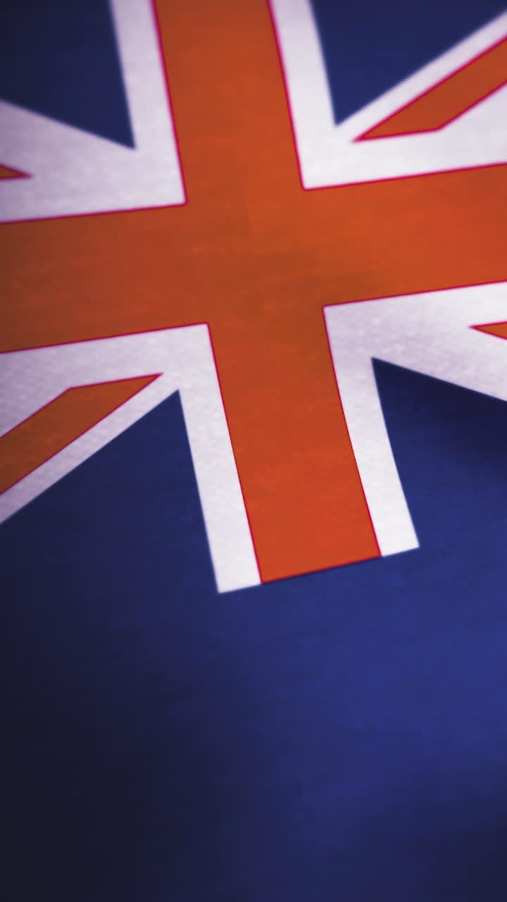 vista de cerca de la bandera británica