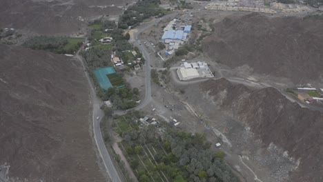 Beautiful-green-village-amongst-the-mountains-in-Hatta,-United-Arab-Emirates