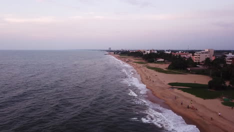 4k drone footage sunset beach near colombo, sri lanka