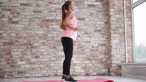 woman doing squats workout