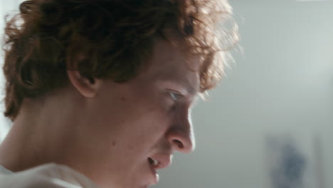 psychiatric patient yelling in emotional agony in hospital ward