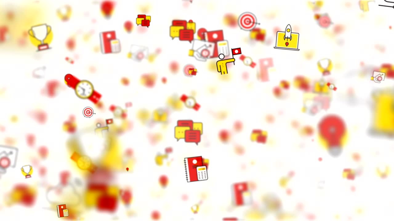 movimiento de logros en un bucle de iconas de carrera