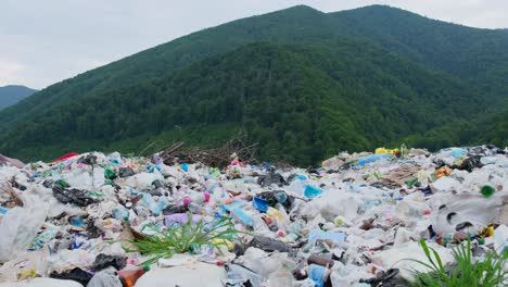 a Landfill in the Middle of Beautiful Mountains and Forest Landfill of Plastic Waste Toxic Waste a Landfill in the Middle of Beautiful Mountains and Forest Landfill of Plastic Waste Environmental Disaster Toxic Waste Conservation of Nature