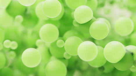 abstract dense particles spheres background, 3d rendering.