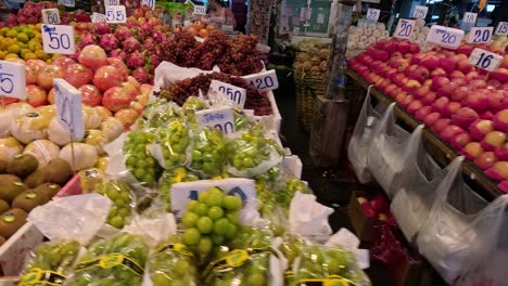 colorful display of various fruits at a market