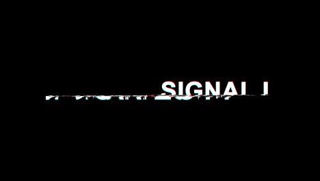 signal lost glitch effect text digital tv distortion 4k loop animation