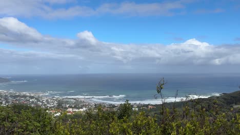 Views from Table Mountain looking down on Camps Bay and Bakoven in Cape Town, South Africa