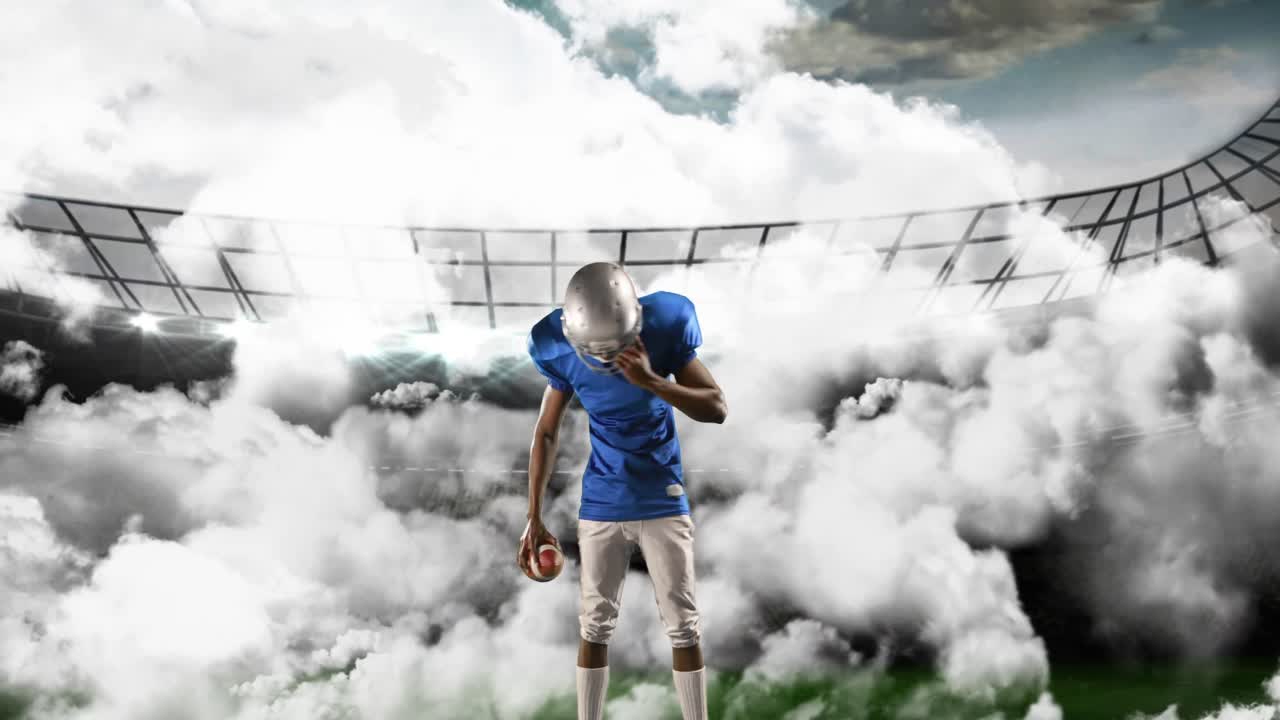 4k 경기를 준비하는 미식축구 선수