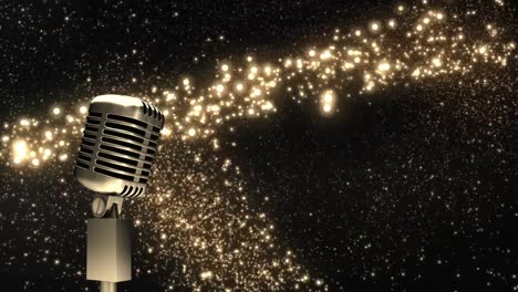 microphone and shooting star