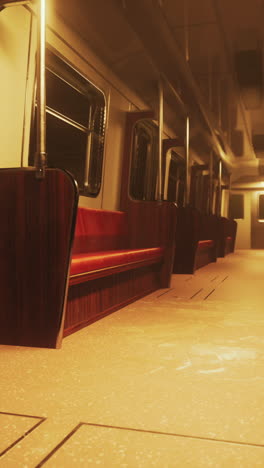 empty subway car interior