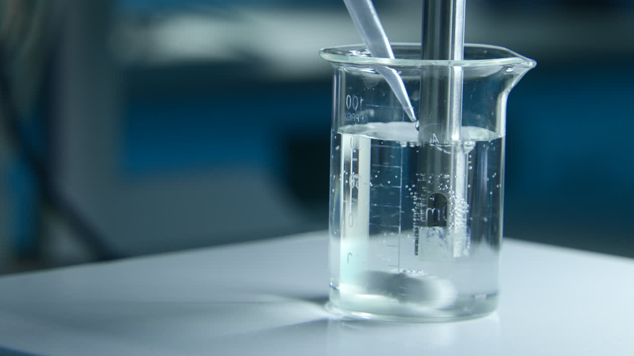 Laboratory Experiment with Beaker and Stirrer