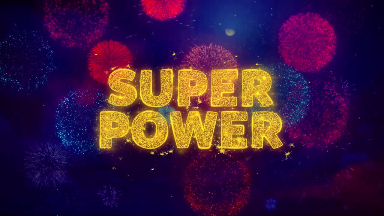 Espectáculo de fuegos artificiales de superpoder