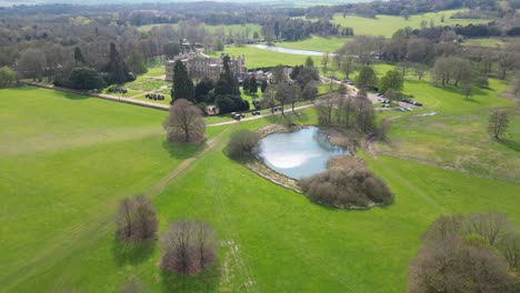 Audley-End-English-heritage-stately-home-Saffron-Walden-Essex-UK-Aerial-drone-footage