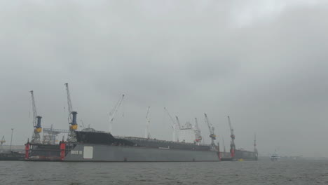 cargo ship in hamburg port