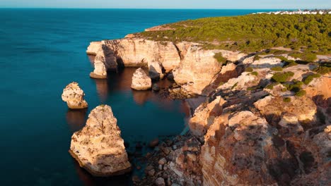 beautiful aerial view showcasing stunning cliffs and coastline in portugal