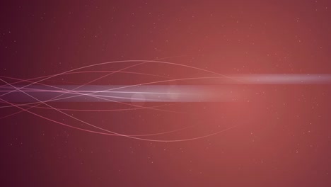 abstract horizontal lights lines and particles backround, seamless loop 4k