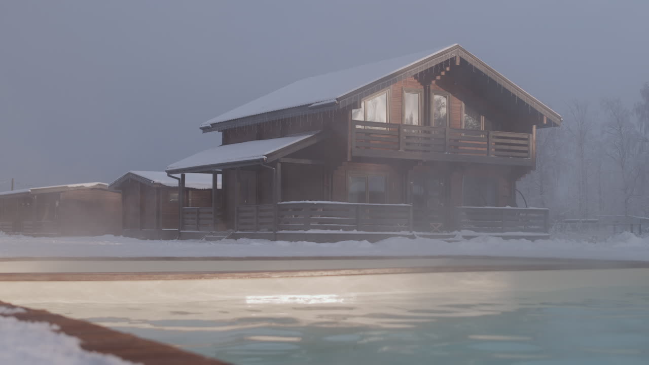 눈 속의 아름다운 집