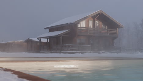 hermosa casa en la nieve