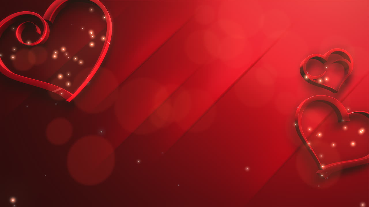animación primer movimiento corazones románticos en el día de san valentín 9
