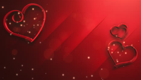 animation closeup motion romantic hearts on valentines day 9
