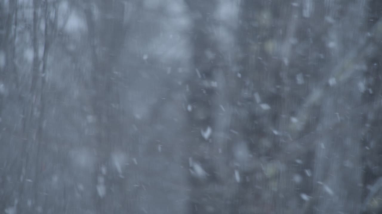 Snowflakes falling in SLOW MOTION