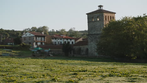 picturesque village in the morning light