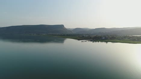 Vista-Aérea-Del-Mar-De-Galilea-En-Israel