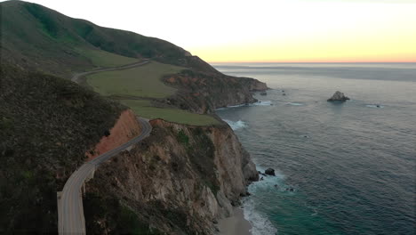 Antena-De-La-Costa-De-Big-Sur-En-California