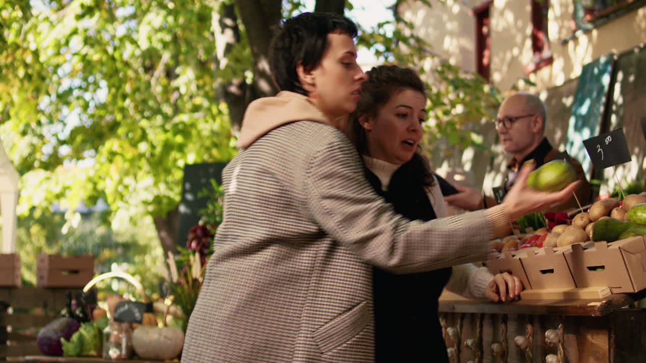 People at a vegetable market