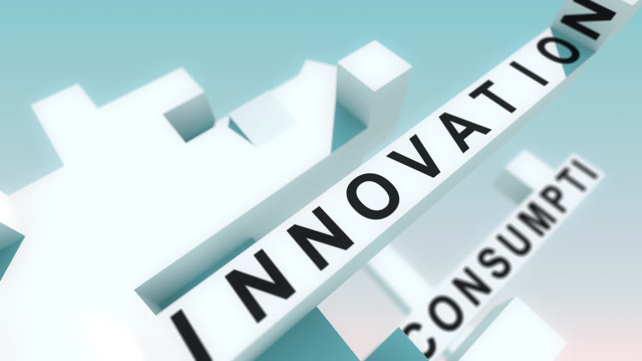 palabras de energía verde animadas con cubos