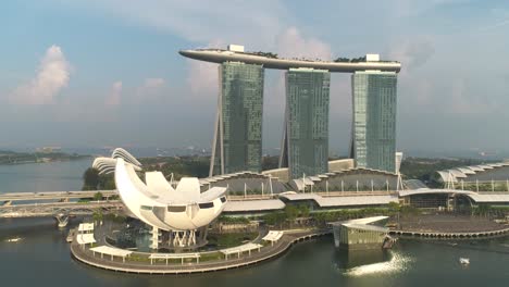 marina bay sands, singapore - aerial view